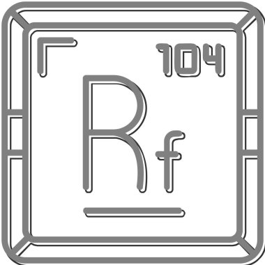 Rutherfordium web icon, vector illustration clipart