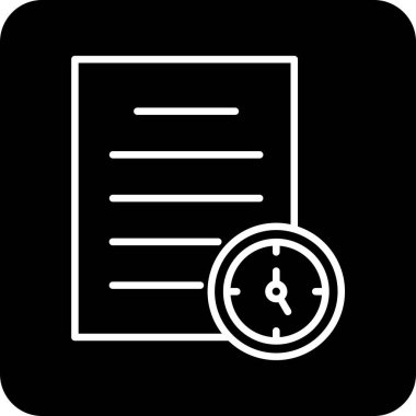 Zamanlama simgesi vektör çizimi alıştırması