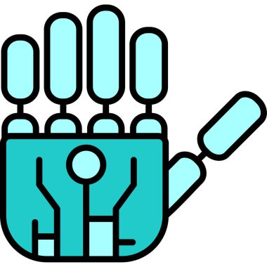 Modern Robotik El simgesinin vektör çizimi           