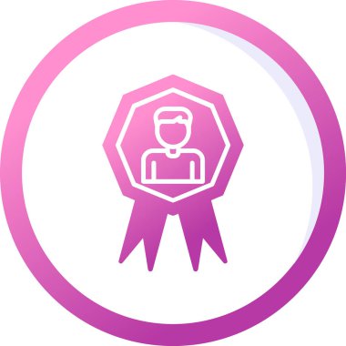 Ayın Çalışanı simgesinin vektör illüstrasyonu