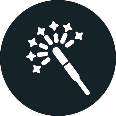 Havai fişek. Web simgesi basit illüstrasyon                           