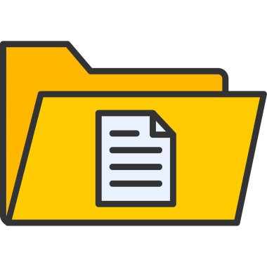 dosya dizini vektör illüstrasyonu        