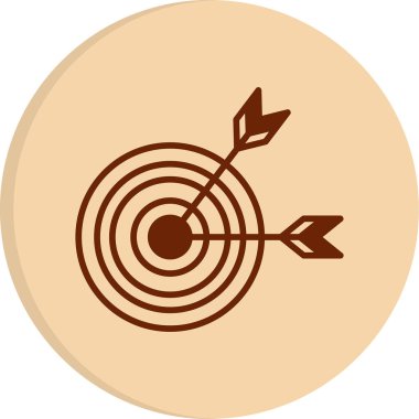 Oklu hedef. Web simgesi basit illüstrasyon 