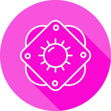 Güneş. Web simgesi basit illüstrasyon 