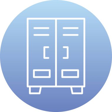 Dolap. Web simgesi basit illüstrasyon  