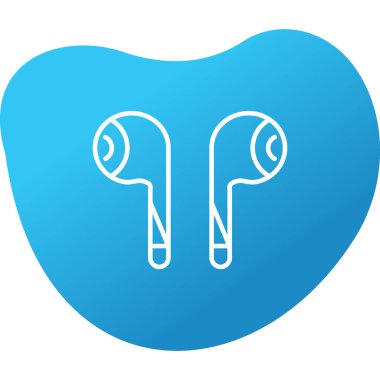 Kulaklık. Web simgesi basit illüstrasyon