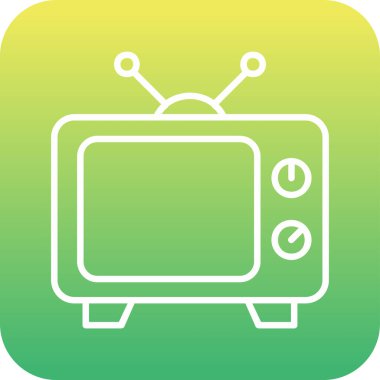 televizyon simgesi, basit vektör illüstrasyonu