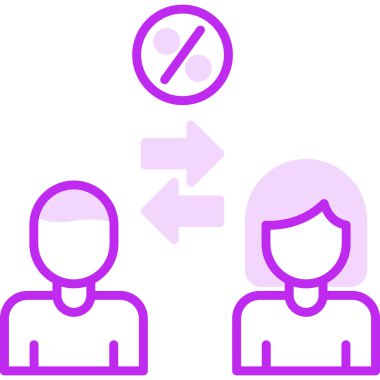 Kişiler Arası Zeka simgesi, vektör illüstrasyonu 