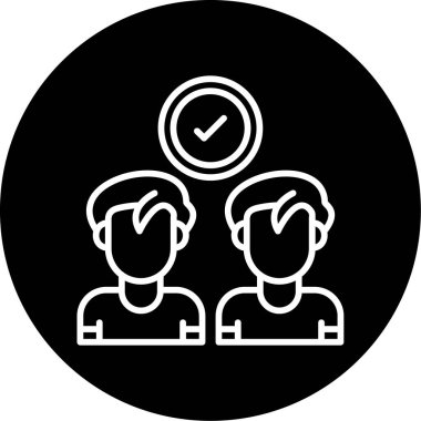 İş adamları simge vektör illüstrasyonuyla tanışıyor