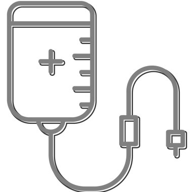 Kan Transfüzyon Ağı simgesi, vektör illüstrasyonu