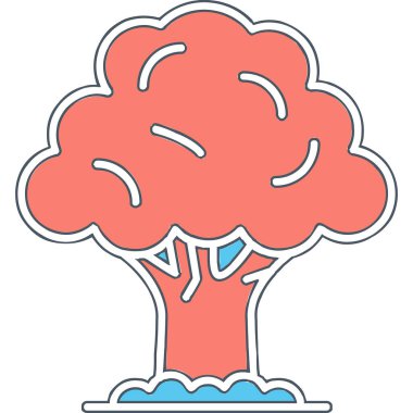 Ağaç. Web simgesi basit illüstrasyon 