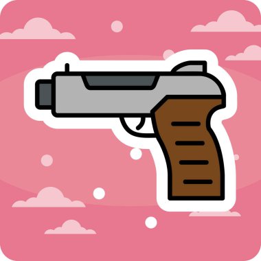 Silah. Web simgesi basit illüstrasyon 