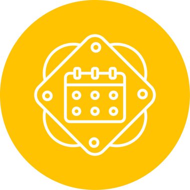 Takvim simgesi, vektör illüstrasyonu basit tasarım