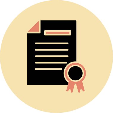 Sertifika. Web simgesi basit tasarım