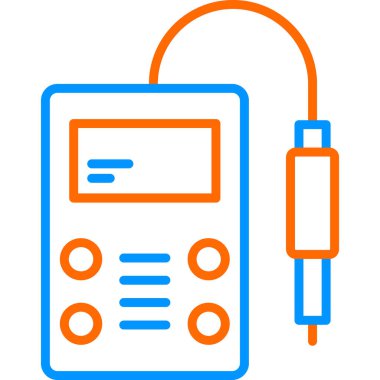 Biyoloji ph metre simgesi, vektör illüstrasyonu 