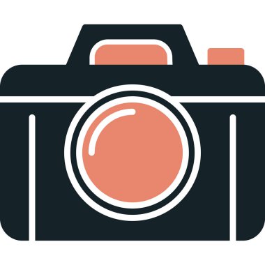 Bir fotoğraf makinesi simgesinin vektör illüstrasyonu