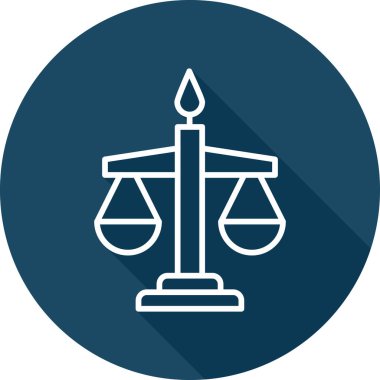 Ölçek simgesi, vektör illüstrasyonu basit tasarım