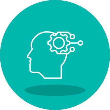 Düşünüyorum. Web simgesi basit illüstrasyon           