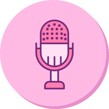 mikrofon simgesi vektör illüstrasyonu 