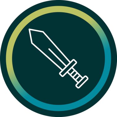 Kılıç. Web simgesi basit illüstrasyon 