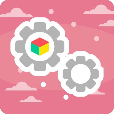 Vitesli ayar simgesi, vektör illüstrasyonu basit tasarım