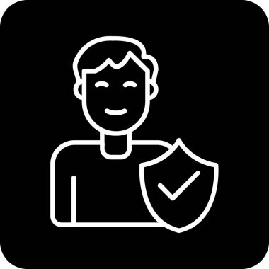 Bir Güven Adamı simgesinin vektör illüstrasyonu  