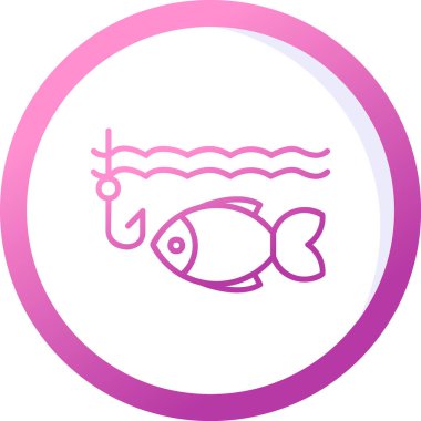 balık ağı simgesi basit illüstrasyon