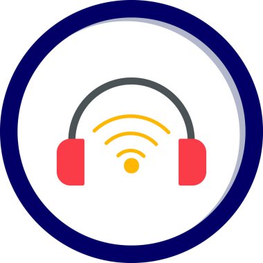 Çevrimiçi Podcast ikon vektör çizimi