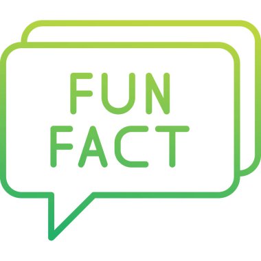 Eğlenceli Gerçekler konuşma balonu web simgesi, vektör illüstrasyonu