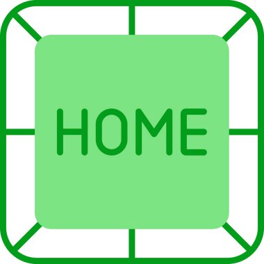 Eve. Web simgesi basit illüstrasyon