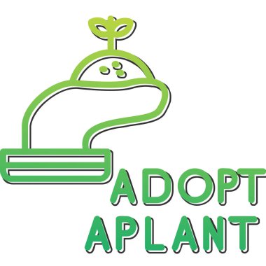 Bir logonun vektör çizimi bitkiyi benimser 