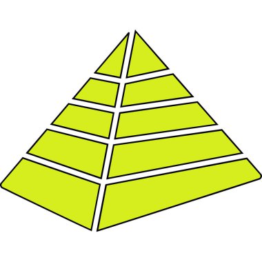 Piramit ağ simgesi vektör illüstrasyonu