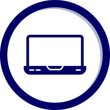 dizüstü bilgisayar simgesi, vektör illüstrasyonu basit tasarım