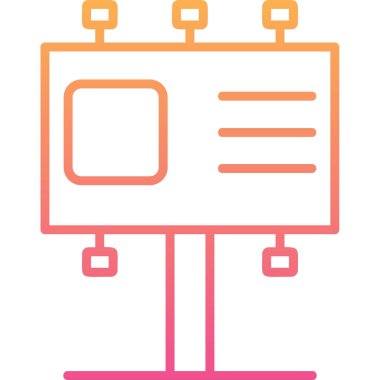 Billboard web simgesi, vektör çizim 