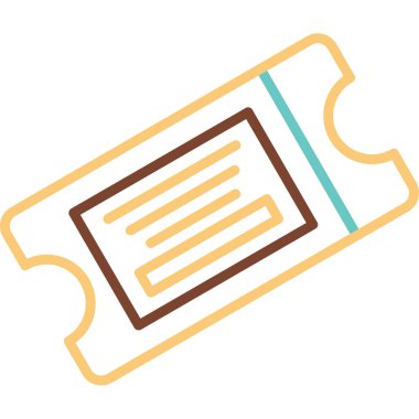 Bilet. Web simgesi basit illüstrasyon