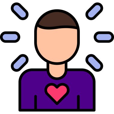  Özsaygı simgesi, vektör illüstrasyonu