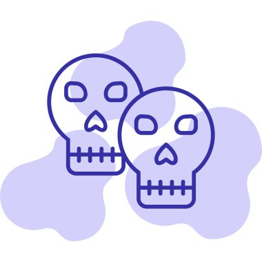 kafatası simgesi vektör illüstrasyonu