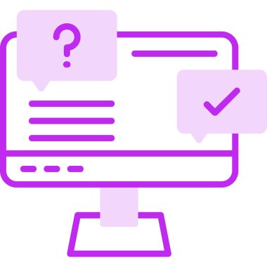 Quiz web simgesi vektör illüstrasyonu