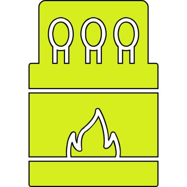 Kibrit. Web simgesi basit illüstrasyon 