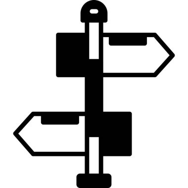 Bir sokak işaretinin vektör illüstrasyonu