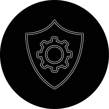 Veri koruma simgesi, vektör çizim                  