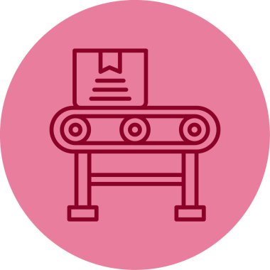 Taşıyıcı Şerit web simgesi, vektör illüstrasyonu