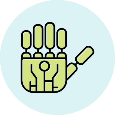 Modern Robotik El simgesinin vektör çizimi           