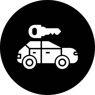 araba simgesi vektör illüstrasyonu 