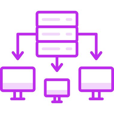 Küme hesaplama simgesi, vektör illüstrasyonu basit tasarım