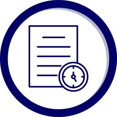 Zamanlama simgesi vektör çizimi alıştırması