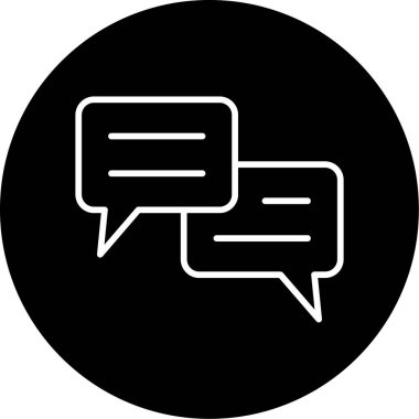 Sohbet baloncukları simgesi, vektör illüstrasyonu basit tasarım