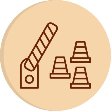 Barrier web icon, vector illustration