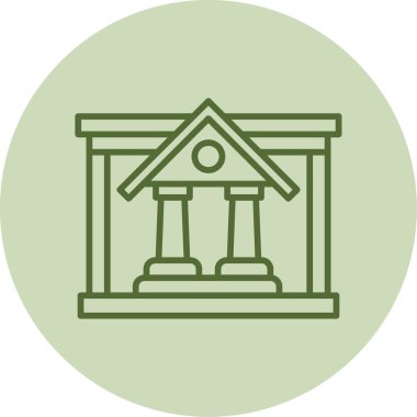 Adliye. Web simgesi basit tasarım