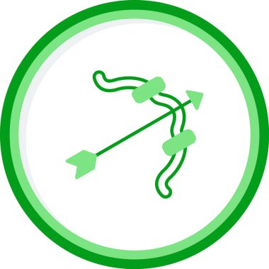 Yay ve Ok ağ simgesi, vektör illüstrasyonu